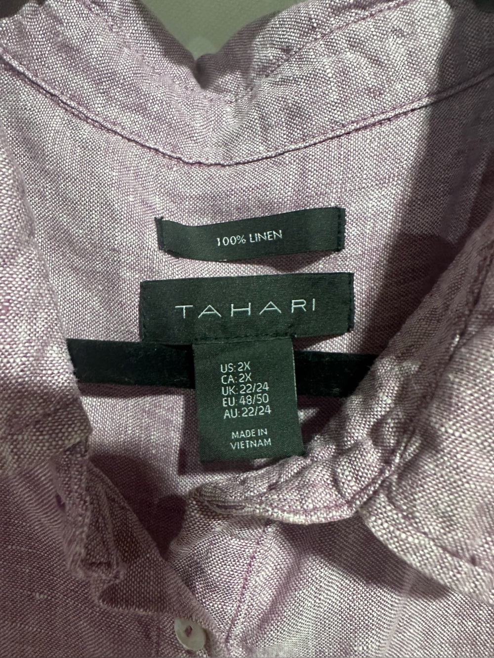 Tahari Linen Popover Dress Womens 2X Plus Red Coastal Casual Summer Nautical EUC - Picture 3 of 4